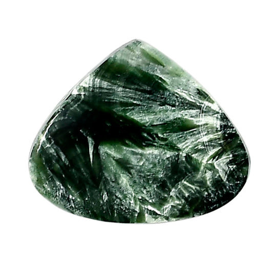 Russian Seraphinite 22x26.4x4.7 mm Heart Shape Polished Gemstone LS35-05198