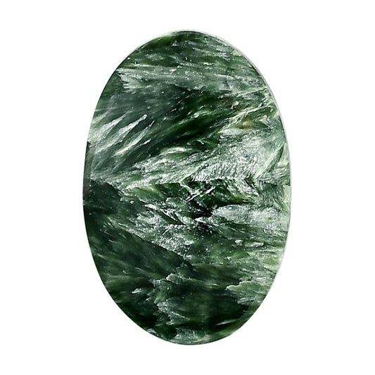 Russian Seraphinite 24.8x37.3x5.3 mm Oval Shape Polished Gemstone LS35-05200