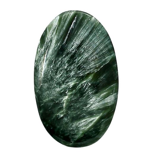 Russian Seraphinite 23.7x38.3x6.2 mm Oval Shape Polished Gemstone LS35-05201