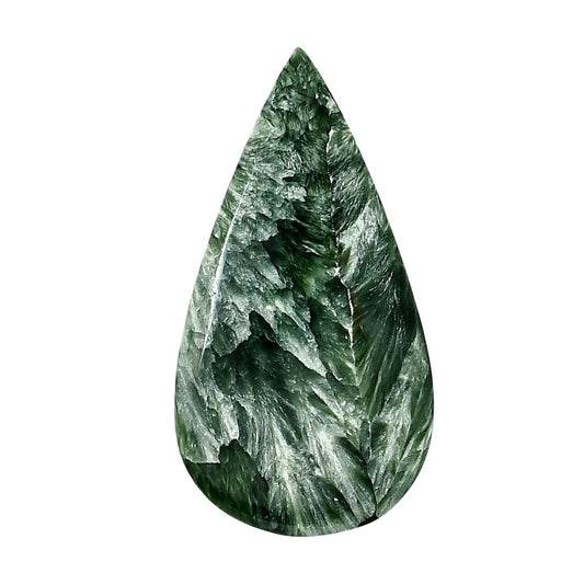 Russian Seraphinite 24.8x46.5x6 mm Pear Shape Polished Gemstone LS35-05204