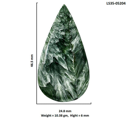 Russian Seraphinite 24.8x46.5x6 mm Pear Shape Polished Gemstone LS35-05204