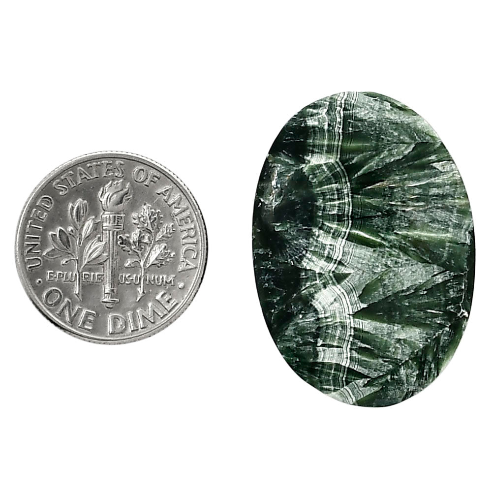 Russian Seraphinite 20.55x29x5.6 mm Oval Shape Polished Gemstone LS35-05205