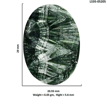 Russian Seraphinite 20.55x29x5.6 mm Oval Shape Polished Gemstone LS35-05205