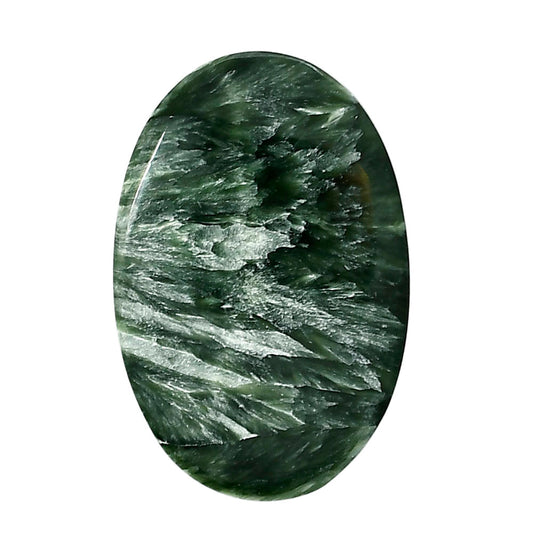 Russian Seraphinite 27.6x41.7x5.5 mm Oval Shape Polished Gemstone LS35-05206