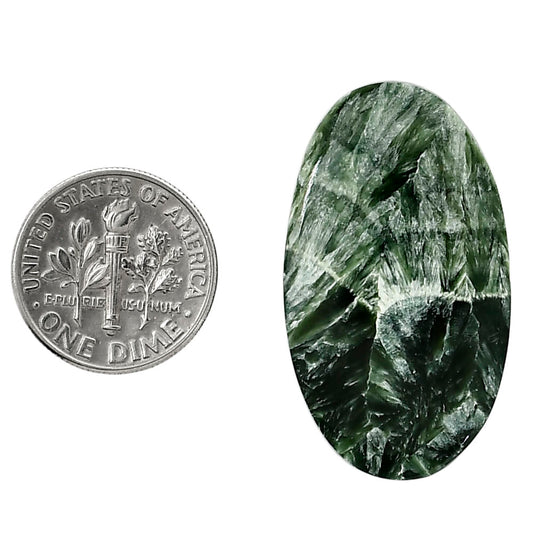 Russian Seraphinite 20x34.4x5 mm Oval Shape Polished Gemstone LS35-05208
