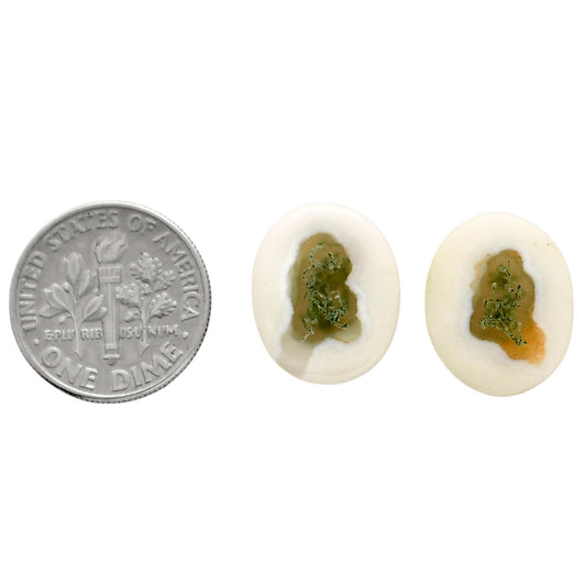 Horse Canyon Moss Agate Pair 13x16x4.3 mm Oval Shape Polished Gemstone LS36-04484