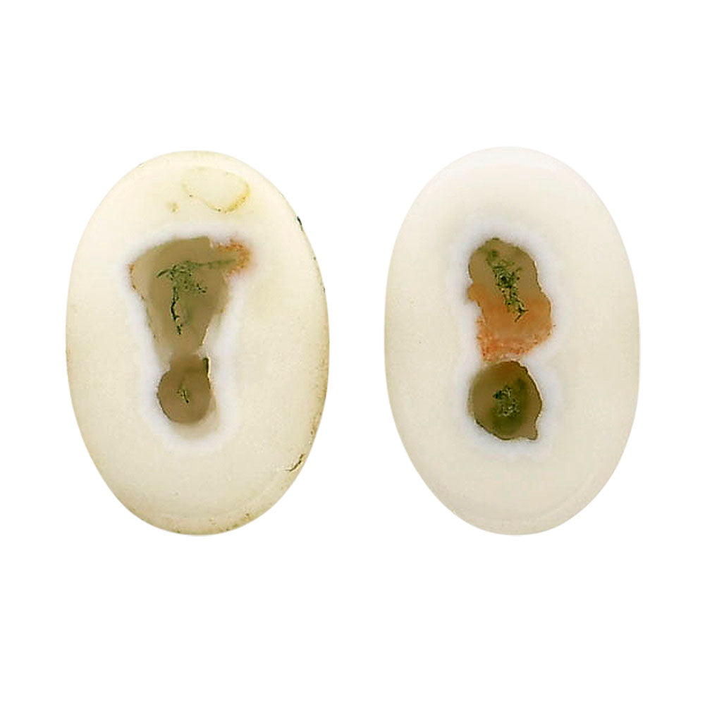 Horse Canyon Moss Agate Pair 11.5x17x4 mm Oval Shape Polished Gemstone LS36-04487
