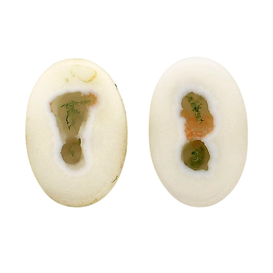 Horse Canyon Moss Agate Pair 11.5x17x4 mm Oval Shape Polished Gemstone LS36-04487