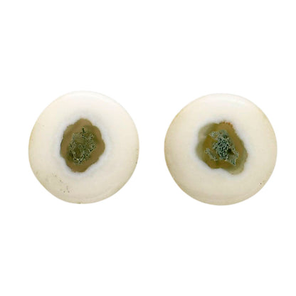 Horse Canyon Moss Agate Pair 14x14x4 mm Round Shape Polished Gemstone LS36-04494