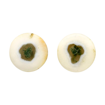 Horse Canyon Moss Agate Pair 13.6x13.6x4.3 mm Round Shape Polished Gemstone LS36-04497