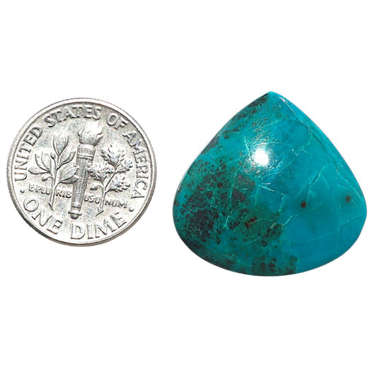 Azurite Chrysocolla 22.4x23.3x5 mm Heart Shape Polished Gemstone LS37-08562