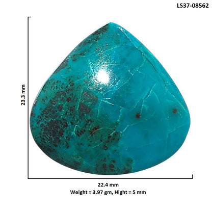 Azurite Chrysocolla 22.4x23.3x5 mm Heart Shape Polished Gemstone LS37-08562