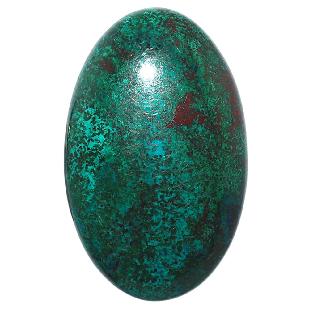 Azurite Chrysocolla 24.15x38.45x6 mm Oval Shape Polished Gemstone LS37-08564