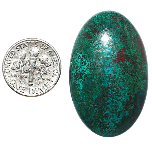 Azurite Chrysocolla 24.15x38.45x6 mm Oval Shape Polished Gemstone LS37-08564