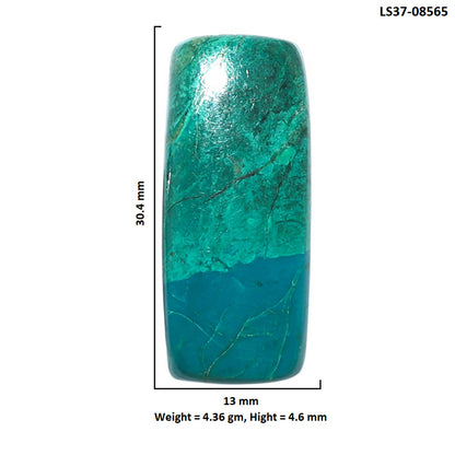 Azurite Chrysocolla 13x30.4x4.6 mm Baguette Shape Polished Gemstone LS37-08565