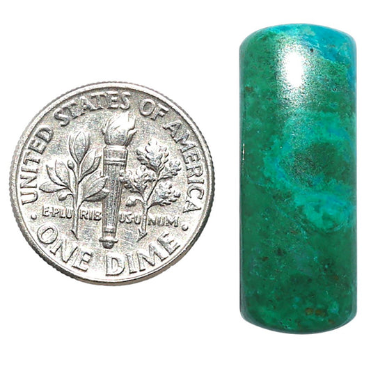 Azurite Chrysocolla 10.4x27.1x5 mm Baguette Shape Polished Gemstone LS37-08566