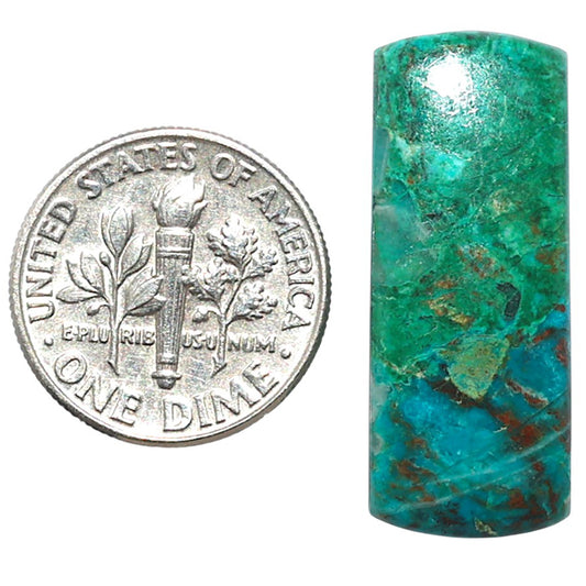 Azurite Chrysocolla 11.2x28.2x4.7 mm Baguette Shape Polished Gemstone LS37-08568
