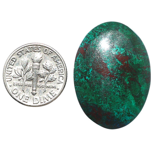 Azurite Chrysocolla 21.65x29.9x5 mm Oval Shape Polished Gemstone LS37-08570