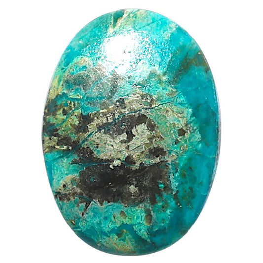 Azurite Chrysocolla 18x24.8x5 mm Oval Shape Polished Gemstone LS37-08572