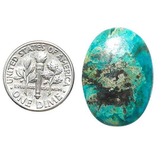 Azurite Chrysocolla 18x24.8x5 mm Oval Shape Polished Gemstone LS37-08572