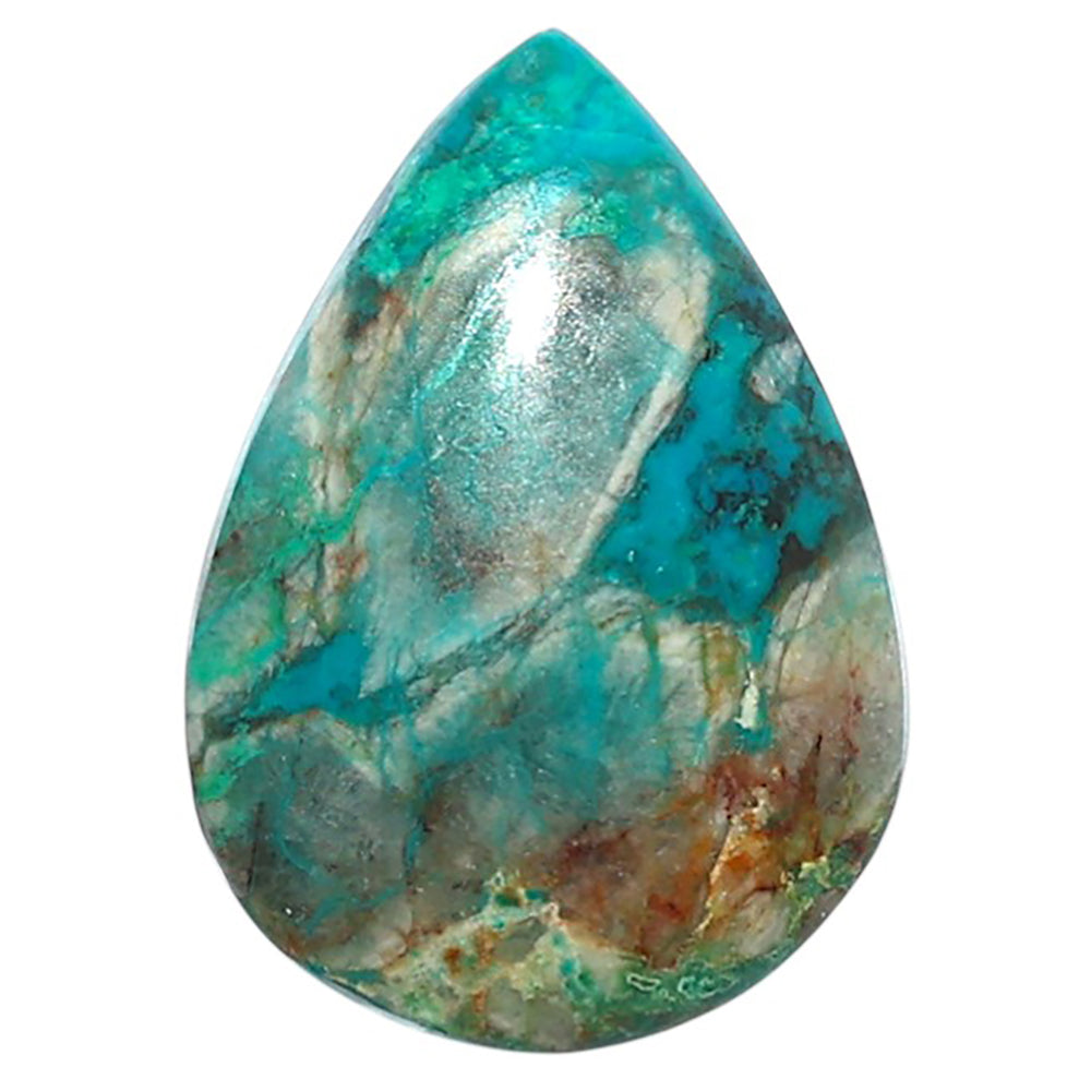 Azurite Chrysocolla 17.4x24.45x5 mm Heart Shape Polished Gemstone LS37-08576