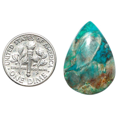 Azurite Chrysocolla 17.4x24.45x5 mm Heart Shape Polished Gemstone LS37-08576