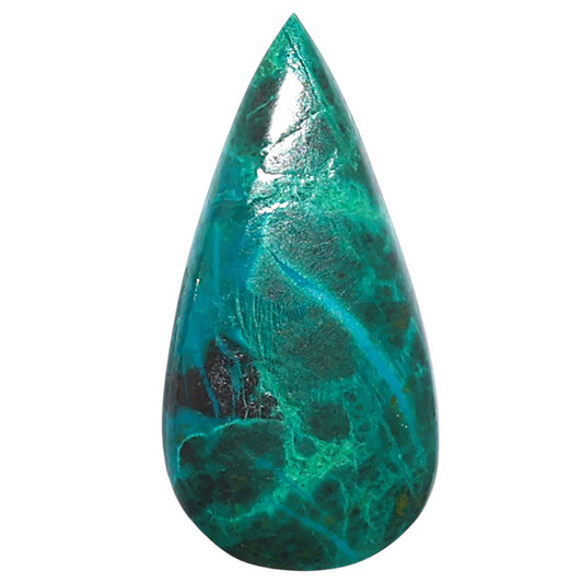 Azurite Chrysocolla 14.3x28.6x4 mm Pear Shape Polished Gemstone LS37-08577