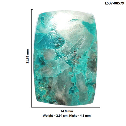 Azurite Chrysocolla 14.8x21.85x4.5 mm Cushion Shape Polished Gemstone LS37-08579