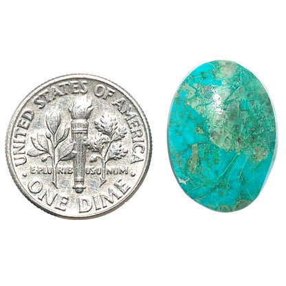 Azurite Chrysocolla 13.7x18.7x5 mm Oval Shape Polished Gemstone LS37-08581