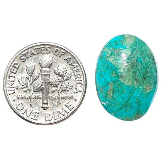 Azurite Chrysocolla 13.7x18.7x5 mm Oval Shape Polished Gemstone LS37-08581