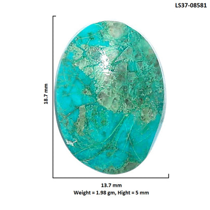 Azurite Chrysocolla 13.7x18.7x5 mm Oval Shape Polished Gemstone LS37-08581