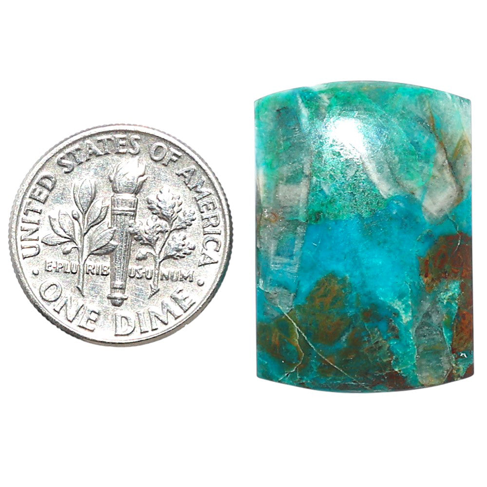 Azurite Chrysocolla 17.4x25x5 mm Fancy Shape Polished Gemstone LS37-08582