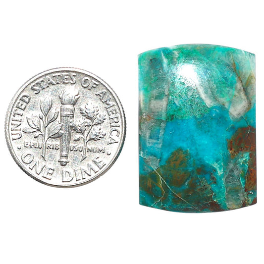 Azurite Chrysocolla 17.4x25x5 mm Fancy Shape Polished Gemstone LS37-08582
