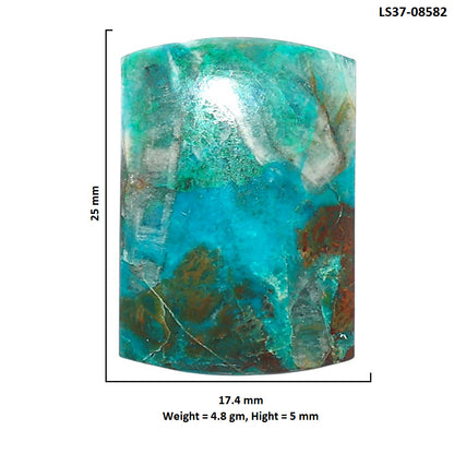 Azurite Chrysocolla 17.4x25x5 mm Fancy Shape Polished Gemstone LS37-08582