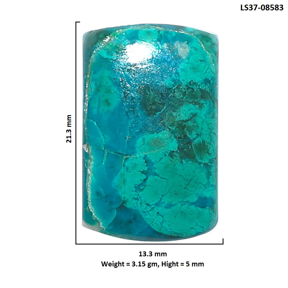 Azurite Chrysocolla 13.3x21.3x5 mm Fancy Shape Polished Gemstone LS37-08583