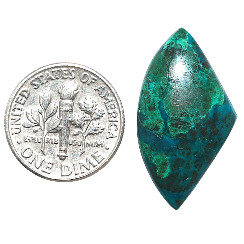 Azurite Chrysocolla 15x27.35x4 mm Fancy Shape Polished Gemstone LS37-08584