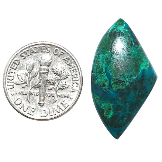Azurite Chrysocolla 15x27.35x4 mm Fancy Shape Polished Gemstone LS37-08584