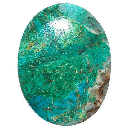 Azurite Chrysocolla 22.7x29.45x5 mm Oval Shape Polished Gemstone LS37-08587