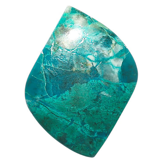 Azurite Chrysocolla 19.5x30x5 mm Fancy Shape Polished Gemstone LS37-08588