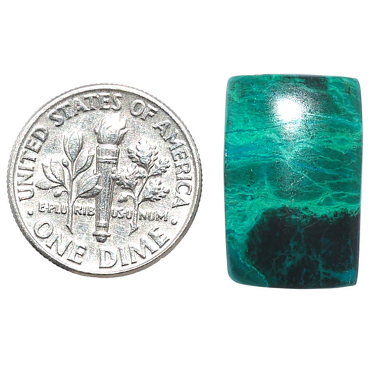 Azurite Chrysocolla 13x19.7x4 mm Baguette Shape Polished Gemstone LS37-08589
