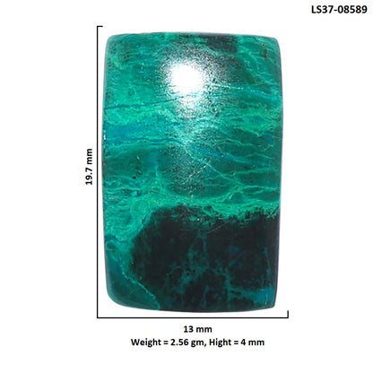 Azurite Chrysocolla 13x19.7x4 mm Baguette Shape Polished Gemstone LS37-08589