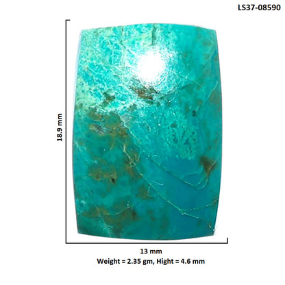 Azurite Chrysocolla 13x18.9x4.6 mm Baguette Shape Polished Gemstone LS37-08590