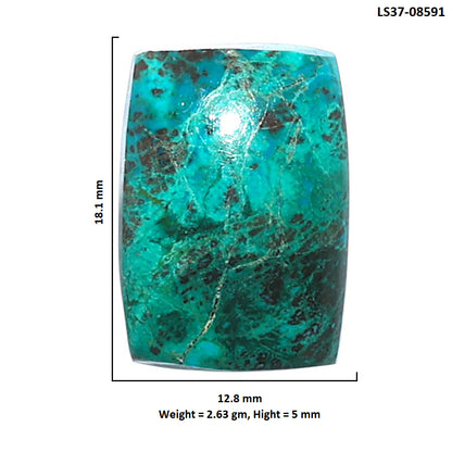 Azurite Chrysocolla 12.8x18.1x5 mm Baguette Shape Polished Gemstone LS37-08591