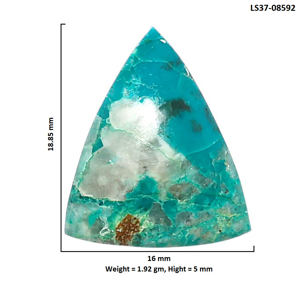 Azurite Chrysocolla 16x18.85x5 mm Fancy Shape Polished Gemstone LS37-08592