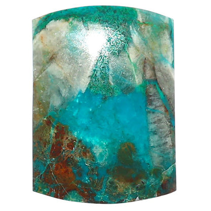 Azurite Chrysocolla 18.8x23.3x5 mm Baguette Shape Polished Gemstone LS37-08595