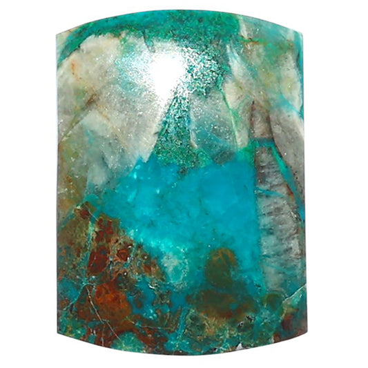 Azurite Chrysocolla 18.8x23.3x5 mm Baguette Shape Polished Gemstone LS37-08595