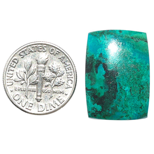Azurite Chrysocolla 15.8x22x4.7 mm Baguette Shape Polished Gemstone LS37-08598