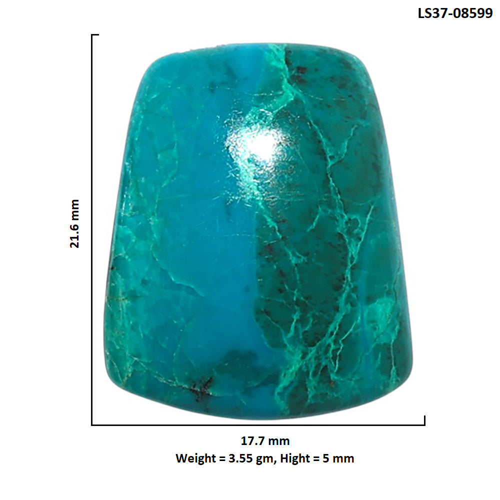 Azurite Chrysocolla 17.7x21.6x5 mm Fancy Shape Polished Gemstone LS37-08599