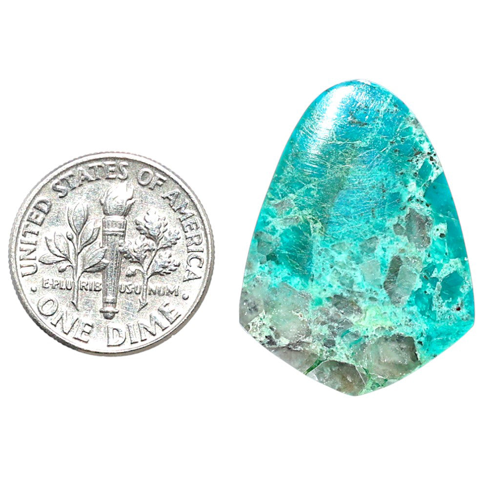 Azurite Chrysocolla 20.3x27.6x3 mm Fancy Shape Polished Gemstone LS37-08601