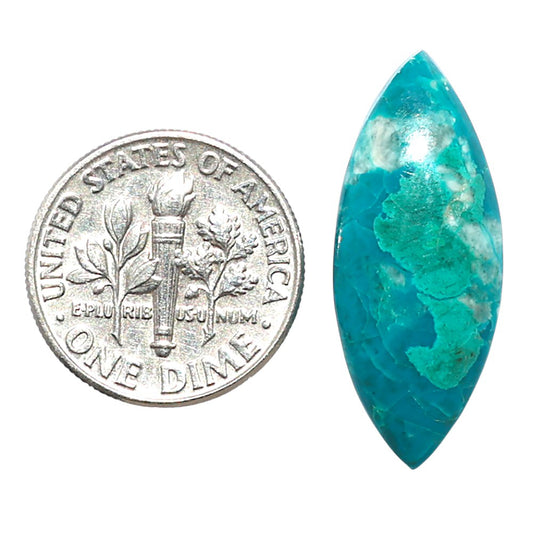 Azurite Chrysocolla 11x27x5 mm Marquise Shape Polished Gemstone LS37-08603